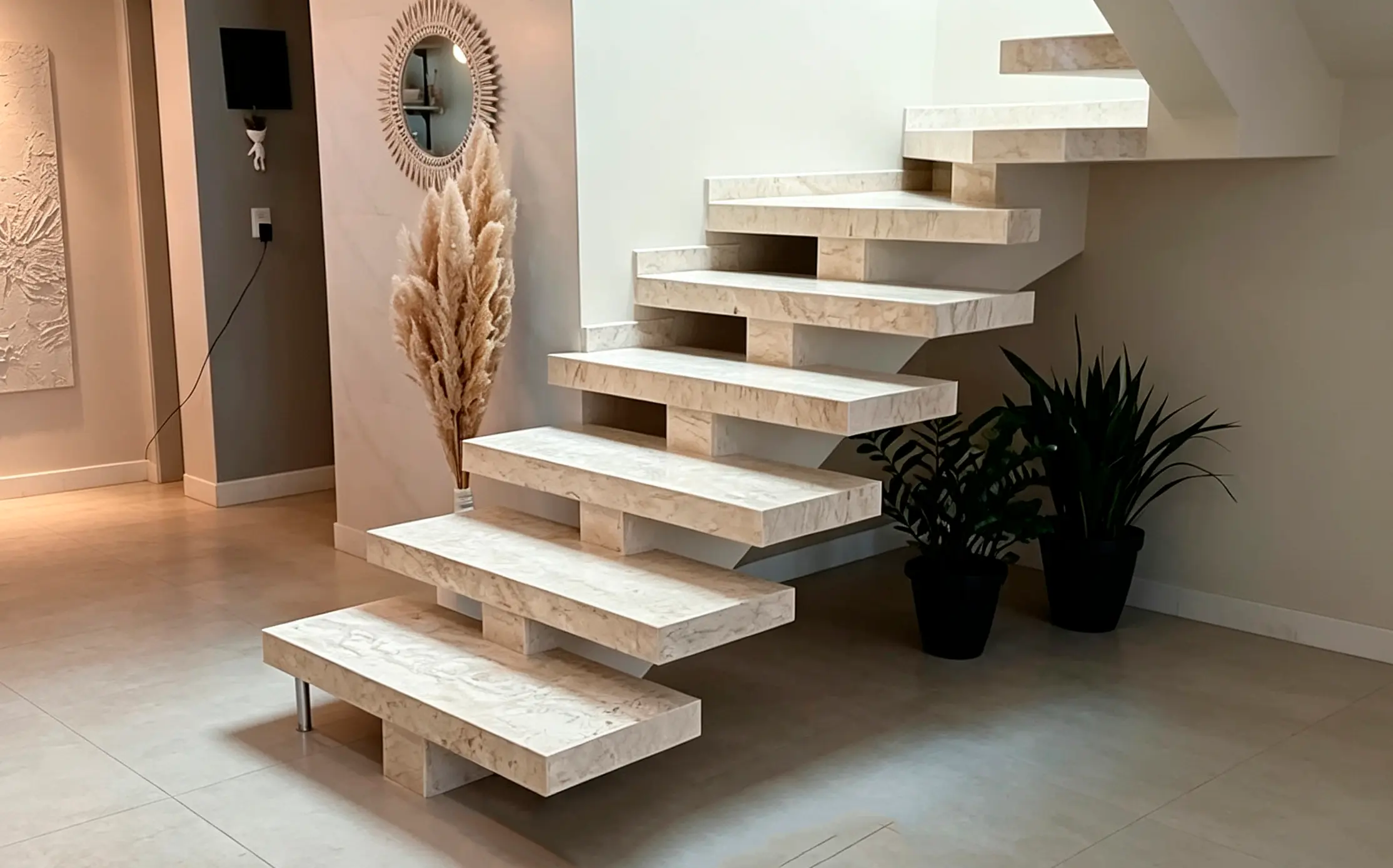 Escada em Mármore e Granito — Projeto 03